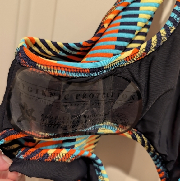 Solid & Striped The Rachel Bikini Bottom Rainbow Technicolor Mosaic XS $88.00 - Picture 7 of 8